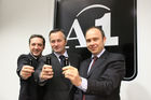 LTE Launch, Walter Goldenits (Technikvorstand A1 Telekom Austria), Hannes Ametsreiter (Generaldirektor A1 Telekom Austria), Alexander Sperl (Vorstandsdirektor A1 Telekom Austria) 19.10.2010 (c) Julia Fuchs für Fotodienst