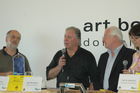  Albert Baumgarten (Galerie Baumgarten, Freiburg/D), Erhard Witzel (Galerie Erhard Witzel, Wiesbaden/D), Roland Falgerl (Geschäftsführer, Dornbirner Messe)