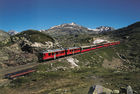 Von Chur über den Bernina-Pass nach Tirano in Italien mit dem Bernina-Express. From Chur over the Bernina-Pass to Torano in Italy with the Bernina-Express-Train