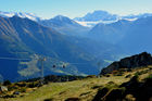 Alpenpanorama in der Wanderregion Riederalp. Swiss alps panoramic view on Riederalp 