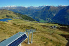 Die Bergbahnen Riederalp/Moosfluh und die Sicht aufs Oberwallis. Swiss alps mountain view from Riederalp/Moosfluh