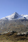 Berglandschaft beim Bernina Hospitz  nahe der Alp Grüm. Mountain-Trekking region in the Swiss Alps at Bernina Hospitz