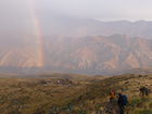 (C)Fotodienst/ Dr. Wilfried Seywald; Regenbogen nach dem Schlechtwettereinbruch auf dem Damavand. Im Bild: Blick Richtung Elburs-Kette im Süden.