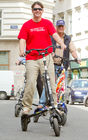 (c) fotodienst / Anna Rauchenberger - Wien, am 05.08.2010 -  Gemeinsam mit Trikke Austria powered by BEKO veranstaltete die Firma Stamm Concept Store das erste 'Spazierschweben' mit dem eTrikke in der Wiener Innenstadt. Mit dem elektrisch unterstützten Trikke UPT, eine Art Elektroroller, kann sich jeder umbeweltbewusst fortbewegen. Das Trikke UPT ist klappbar, leicht und dadurch einfach zu transportieren und zu lagern. FOTO v.l.: Ing. Christof Kotauczek, G&F HandelsgesmbH, Prof. Ing. Peter Kotauczek, Firmengründer BEKO Asset Management GmbH