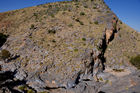 Eine abenteuerliche Fahrt durch einen Canyon in der namibischen Kalahari nahe Rietoog. Adventure pur on the 4x4 Trip through the Canyon in the Kalahari near Rietoog.