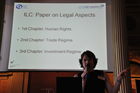 Elisabeth Bürgi vom World Trade Institut WTI referierte am North-South Forum an der ETH Zürichzum Thema Transnational land acquisitions and rural development - Impacts on natural resources and livelihoods in developing countries. 