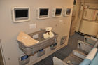 A-380 Economy-Class-childrenbed from Singapore Airlines. A-380 Economy-Klasse Kinderliege von Singapore Airlines.