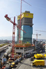 Zürich-West/Hardbrücke: Grossbaustelle des Swiss Prime Tower, dereinst das höchste Gebäude der Schweiz. construction site of the future highest skyscraper of Switzerland, the Swiss Prime Tower, in Zürich-Westend