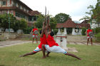 Kalari Fighters at the Kalari Kovilakom Ayurveda Healing Palace / Palast in Kerala, India. Fantastisch renovierter Maharadscha-Palast. Ayurveda-Center Pancha Karma Kur, Heilung, Gesundheit, Medizin, Kampfkunst, Therpeuten,     