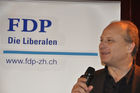 FDP-Nationalrat Filippo Leutenegger an der Wahlkampfveranstaltung zur Lancierung der Volksaktiefür das neue Fussballstadion