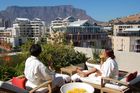 Die fantastische Aussicht auf den Tafelberg vom Cape Grace Luxushotel inmitten der Waterfront in Kapstadt