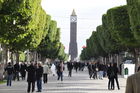 Der Avenue Mohamed V Boulevard in Tunis führt vom Zeitglockenturm zur Medina von Tunis