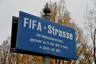 Die FIFA-Strasse führt zum Hauptquartier des World Cup 2010 Organisators in Zürich. The FIFA-street leads to the Headquarter od the World Cup 2010 Organisation based in Zürich