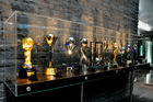Die FIFA-Pokale im Hauptquartier in Zürich. The FIFA-Pokals at the Headquarter in Zürich