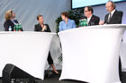 © fotodienst/Katharina Schiffl - Wien 08.10.2009 - Medienmesse 2009 - Telekom Austria Online Day - Online Werbung als Gewinner -Mathias Ehrlich (United Internet Media), Petra Höfer (ORF Enterprise),  Tanja Sourek (Telekom Austria), Euge A. Russ (Vorarlberger Medienhaus), Alexander Mitteräcker (derStandard.at), Wolfgang Blau (ZEIT Online)