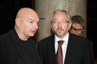 (C)fotodienst/Christopher Ohmeyer
Anlässlich der Dachgleichenfeier am Uniqa Tower sprach Jean Nouvel im Odeon über seine Projekte und bat anschließend im Uniqa-Gebäude zur Pressekonferenz

Fotos: Jean Nouvel, Rudi Schicker