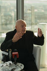 (C)fotodienst/Christopher OhmeyerAnlässlich der Dachgleichenfeier am Uniqa Tower sprach Jean Nouvel im Odeon über seine Projekte und bat anschließend im Uniqa-Gebäude zur PressekonferenzFotos: 
