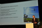 Emanuel Fleuti, Head of Environmental Services bei Unique Flughafen Zürich referierte am 5. City Challenge über schützenswerte Flughafenlandschaften und begehrte Wohnlagen nahe der Anflugschneise nahe Zürich Fughafen Kloten 