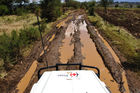 Kenya Red Cross Mission Eldoret: Dirty roads and sometimes bloody work. bad condition and trouble-shooting everywhere. Rot-Kreuz Kenya; Eldoret-Mission. Schlechte Straßen erschweren die Hilfe für die Flüchtlinge.