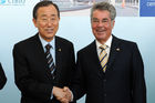 (c) fotodienst / Michael Gruber Foto: v.l. Generalsekretär Ban Ki-moon, Bundespräsident Heinz Fischer