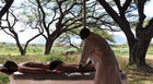 Wow - was für ein herrliches Gefühl: Spa-Behandlung im Joy's Camp im Nationalpärken Samburu & Shaba auf der Veranda des Zeltes, die Tierwelt vor Augen