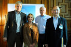 (c) fotodienst / Michael Gruber - Wien, Management und Beratung in Krisenzeiten - Pressegespräch anlässlich der 4th International Conference on Management Consulting. Foto: v.l.: Ralph Grossmann (iff-Universität Klagenfurt), Susan Adams (Bentley University), Antony F. Buono (Bentley University), Marc Bonnet, (MCD Division), 