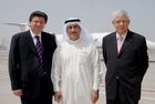 Die drei Investoren der Majestic Avition Group in Dubai: Chris Tabet, Farooq Arjomand + Philipp Zürcher von Travcon 