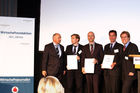 c)fotodienst/Andrea Ganshorn - Frankfurt am Main, 05.05.2009 - Preisverleihung für 'Deutschlands beste Wirtschaftsredaktionen' und 'Deutschlands beste Unternehmenssprecher' durch das Branchenmagazin 'Wirtschaftsjournalist', FOTO: v.l.n.r. Reinhard Fröhlich (Geschäftsinhaber DELTA Communications), Mark Schieritz (DIE ZEIT), Jörg Eigendorf (Welt am Sonntag), Dr. Reiner Hank (F.A.S.), Markus Wiegand (Chefredakteur 'Wirtschaftsjournalist')
