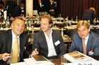 Jean Christophe Babin Präsident und CEO von Tag Heuer,  Dr. Oliver Papst, GL-Mitglied Willy Bogner GmbH, und Alfred Schumacher, Managing Director Hermes am 1. Luxuskongress im Dolder in Zürich