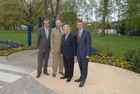 Bgm von Bad Schallerbach Gerhard Baumgartner, LR Josef Stockinger, LH Josef Pühringer, Markus Achleitner - GF EurothermenResorts; 
Bad Schallerbach 'BOTANICA 2009' - Presseführung durch Landesgartenschau