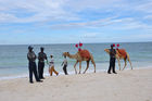 Kenyians are waiting for more tourists - not only for riding a camel at Mombasa Beach. Die Kenyaner in Mombasa warten sehnsüchtig auf die Rückkehr der Touristen, wie hier dieser Kameltreiber an Mombasas Strand