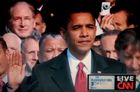 Der 44. US-Präsident Barak Obama schwört den Eid während der Inaugurations-Zeremonie im Capitol in Washington