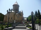 Die Sionikirche in Tiflis von rechten Ufer des Mtkwari aus gesehen.