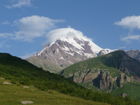 Georgiens mächtiger Vulkan Kasbek (5047 m) war Ende Juli 2011 die fünfte Station der 