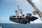 Schifffahrt, Seenot, Rettungstraining, MS Bremen, Hapag Lloyd, Atlantik, Meer, Matrosen
Schlauchboot, Auswassern, Kran,
Cruise ship, rescue-training, SOS, MS Bremen, Zodiac, People,
