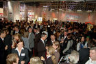 Champagner-Party am 33. Travel Trade Workshop, der Schweizer Reisefachmesse in Montreux. Full house at the champaign-party at the 33. Travel Trade Workshop in Montreux