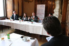 v.n.l.r.: Jörn Oelze, Franziska Stübler, Markus Izmir, Darius Shey. New Horizons empowerIT, Pressekonferenz im Palais Auersperg, 1080 Wien 3.12.2008, 9.30 Uhr (c)Julia Fuchs für Fotodienst