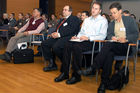 (C)fotodienst/Mag. Daniel Katzinger - Wien 16.11.2006, Durch die Zusammenarbeit von DBConcepts, SEQIS, Oracle und NetApp ist die SOA Technologie-Roadshow entstanden. Technologische Basis ist die Oracle Plattform (Oracle Application Server + Oracle Database = Oracle Technology).
Foto:Teilnehmer