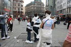 Flashmob am Stephansplatz um auf Morbus Crohn aufmerksam zu machen (c) Julia Fuchs für Fotodienst