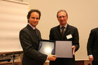 Preisverleihung Future Network Cert, im Europasaal der Industriellenvereinigung, 22.11.2010 (c) Julia Fuchs für Fotodienst. Am Foto: Am Foto: 4. Platz Top Ten Requirement Engineers aus Österreich: Dipl.-Ing. Marcus Lorenzoni  und Dr. Peter Hruschka (Atlantic Systems Guild)