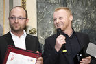 (C) fotodienst/Gudrun Krieger - Wien 26.03.2009 - Verleihung Staatspreis Wirtschaftsfilm 2009: Sieger: li nach re:
Herr DI (FH) Patrick Brandstätter (Airborne Motion Pictures), Herr DI (FH) Lukas Schwarzkogler (Airborne Motion Pictures)
