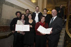 (C) fotodienst/Gudrun Krieger - Wien 26.03.2009 - Verleihung Staatspreis Wirtschaftsfilm 2009: Gruppenfoto Nominierte (BMKUK)