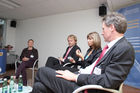 (C) fotodienst/Gudrun Krieger - Wien 29.05.2008 - Round Table Gespräch Foto: li nach re: Ilse Rein (Leiterin Inhouse Trainings, Österreichisches Controller-Institut), Nikolaus Koller (Moderator, Redakteur KarriereLounge, Die Presse), Lena Rumjanceva (Henkel CEE, Leiterin der Konzernpersonalentwicklung), Richard Fortmüller (Institut Wirtschaftspädagogik, Wirtschaftsuniversität-Wien)