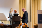  c) fotodienst/Boaz Heller. Zurich, 16.4.2015, 6th Swiss Forum for Mood and Anxiety Disorders (SFMAD). Prof. Dr. med. Edith Holsboer-Trachsler, Prof. Dr. med. Dr. rer. nat. Dr. h.c. mult. Florian Holsboer.
