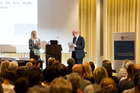  c) fotodienst/Boaz Heller. Zurich, 16.4.2015, 6th Swiss Forum for Mood and Anxiety Disorders (SFMAD). Prof. Dr. med. Edith Holsboer-Trachsler, Prof. Dr. med. Dr. rer. nat. Dr. h.c. mult. Florian Holsboer.