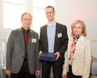  (c) fotodienst / Anna Rauchenberger - Wien, am 14.02.2014 - Future Network Cert Ehrung der Top Twenty Requirements Engineers und Software-Architekten aus 2013. FOTO: Ehrung der Top Requirements Engineers: v.l.: Peter Hruschka, Atlantic Systems Guild, Preisträger, Maximilian Hantsch-Köller, Frequentis AG, Karin Maurer, IBM: