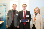  (c) fotodienst / Anna Rauchenberger - Wien, am 14.02.2014 - Future Network Cert Ehrung der Top Twenty Requirements Engineers und Software-Architekten aus 2013. FOTO: Ehrung der Top Requirements Engineers: v.l.: Peter Hruschka, Atlantic Systems Guild, Preisträger Mathias Maurer, BRZ Wien, Karin Maurer, IBM: