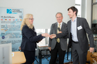  (c) fotodienst / Anna Rauchenberger - Wien, am 30.04.2015 - Future Network Cert Ehrung der Top Twenty Requirements Engineers und Software-Architekten aus 2014 durch Sonja Haberl, Geschäftsführerin Future Network Cert GmbH, Vorstand Future Network Cert (links) und Peter Hruschka, Atlantic Systems Guild (Mitte). FOTO: CPSA Preisträger 2014: Schlapschy Wolfgang, Bundesrechenzentrum.GmbH.: