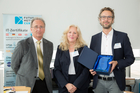  (c) fotodienst / Anna Rauchenberger - Wien, am 30.04.2015 - Future Network Cert Ehrung der Top Twenty Requirements Engineers und Software-Architekten aus 2014 durch Sonja Haberl, Geschäftsführerin Future Network Cert GmbH, Vorstand Future Network Cert (Mitte) und Peter Hruschka (links), Atlantic Systems Guild. FOTO: CPRE FL Preisträger 2014: Koller Martin, Österreichische.Lotterien.GmbH.: