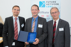  (c) www.fotodienst.at / Anna Rauchenberger – Wien, 30.05.2016 - Future Network Cert Ehrung der Top 20 Requirements Engineers und Top 20 Software Architekten. FOTO v.l.:  Ehrung der Top  20 Requirements Engineers: Bernd Obermayer, IBM, Christian Flachberger, Peter Hruschka, Atlantic Systems Guilt: